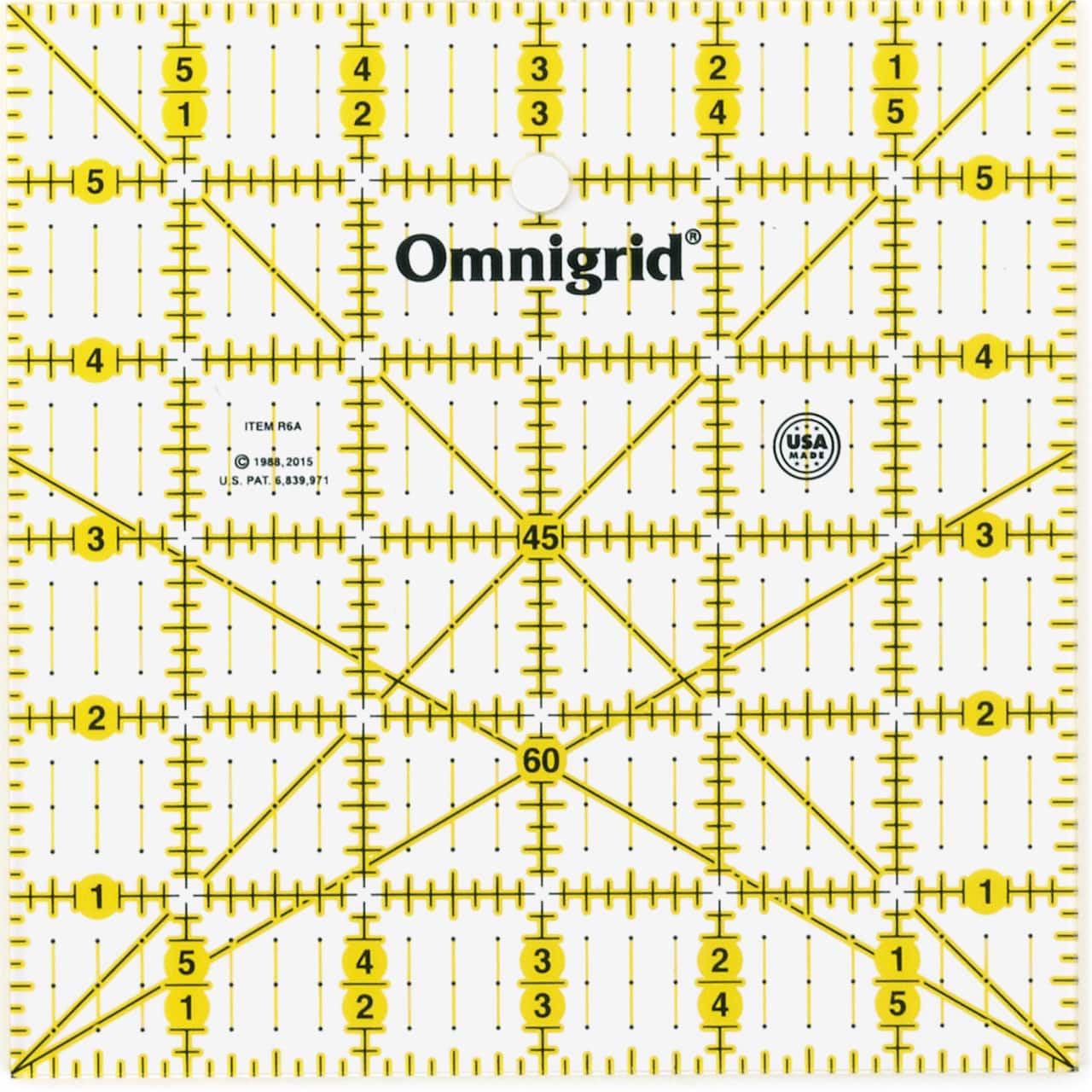 Omnigrid® 6" x 6" Square Quilting & Sewing Ruler